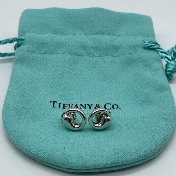 Tiffany & Co. Jewelry - Tiffany and Co Silver 925 Circle Pierced Earrings